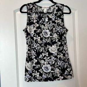 White House Black Market Floral Blouse, Medium
